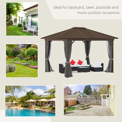 10 ft x 12 ft Aluminum Gazebo, Gray