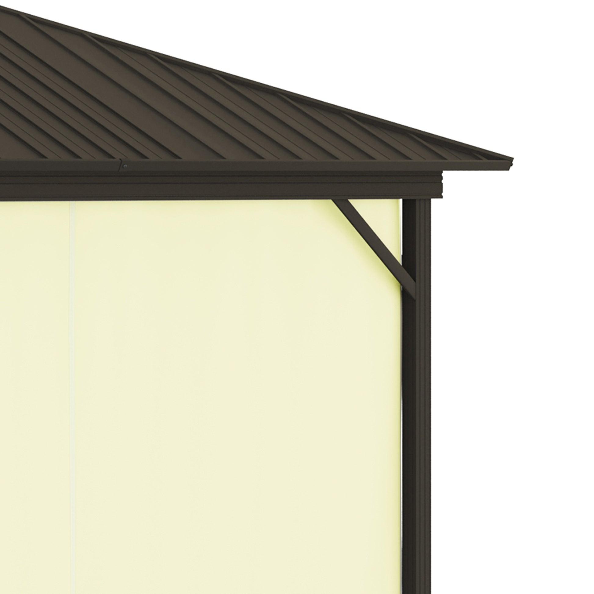 11.9 in x 9.8 in Aluminum Gazebo, Cream White