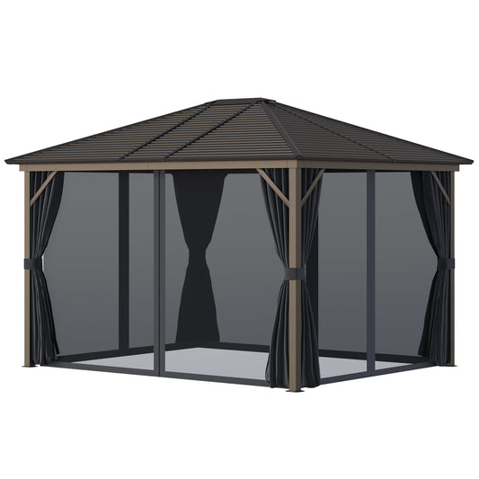 10 ft x 12 ft Aluminum Gazebo, Dark Gray