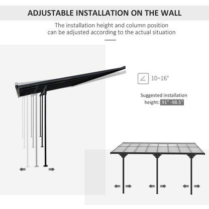 16.5 ft x 10 ft Aluminum Gazebo, Gray