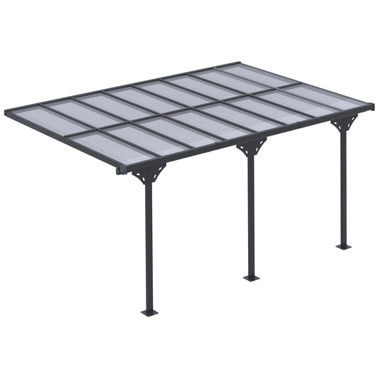 14.5 ft x 10 ft Aluminum Pergola, Gray