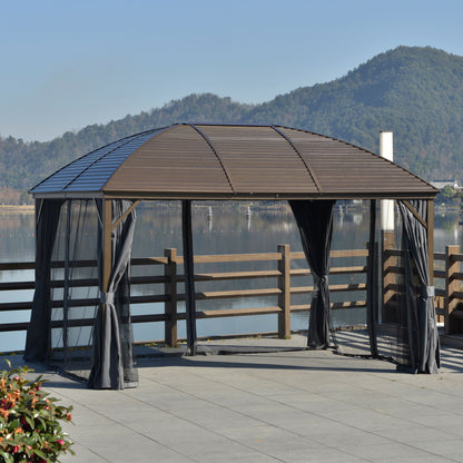 10 ft x 13 ft Aluminum Gazebo, Gray