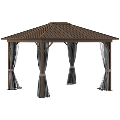 10 ft x 12 ft Aluminum Gazebo, Gray