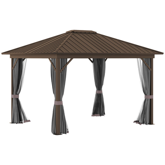 10 ft x 12 ft Aluminum Gazebo, Gray