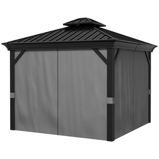 10 ft x 10 ft Aluminum Gazebo, Light Gray