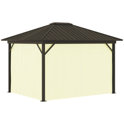 11.9 in x 9.8 in Aluminum Gazebo, Cream White