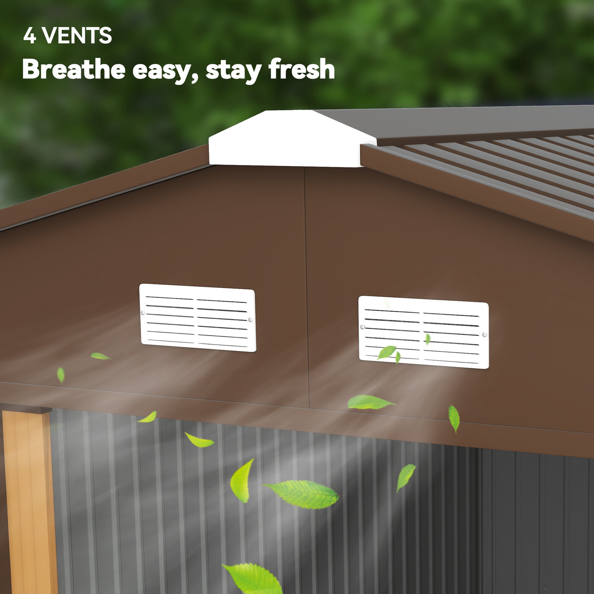11.20 ft x 12.70 ft Metal Storage Shed with Foundation Kit, Yellow