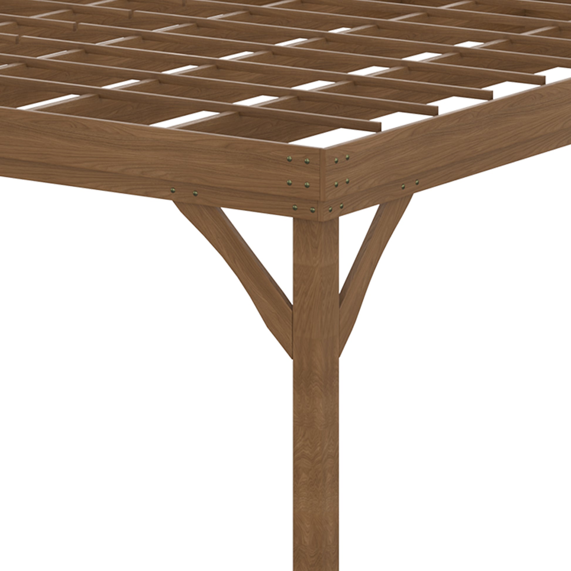 10 ft x 12 ft Wood Gazebo, Brown