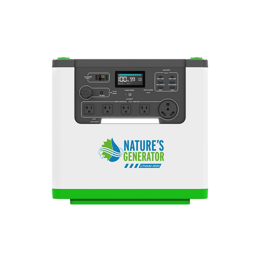 Nature’s Generator L3600 Expandable Power Station front view