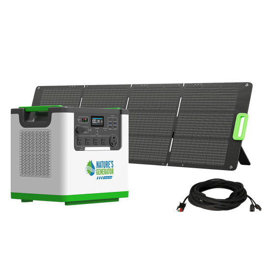 Nature’s Generator L3600 Expandable Solar Generator with folding solar panel