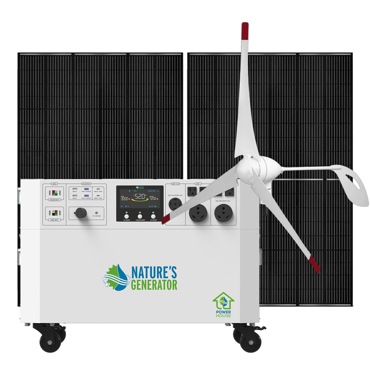 Nature’s Generator Powerhouse Gen 2 Solar and Wind Generator