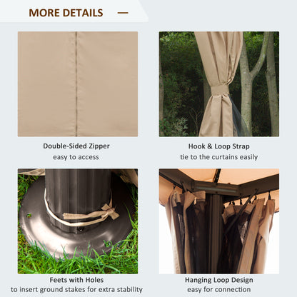 10 ft x 10 ft Aluminum Gazebo, Khaki