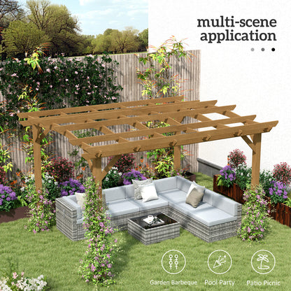 10 ft x 12 ft Wood Gazebo, Dark Brown