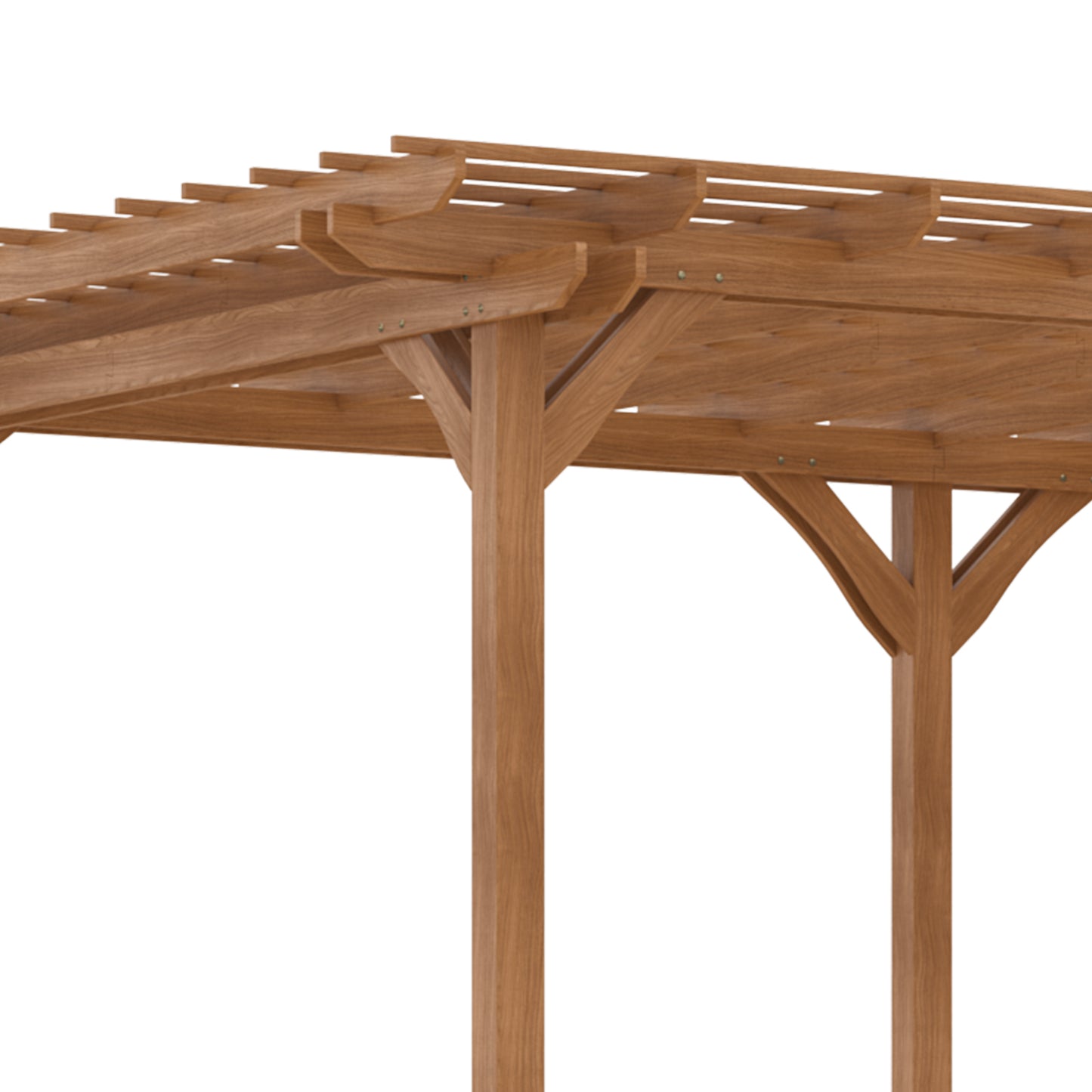12 ft x 20 ft Wood Gazebo, Brown