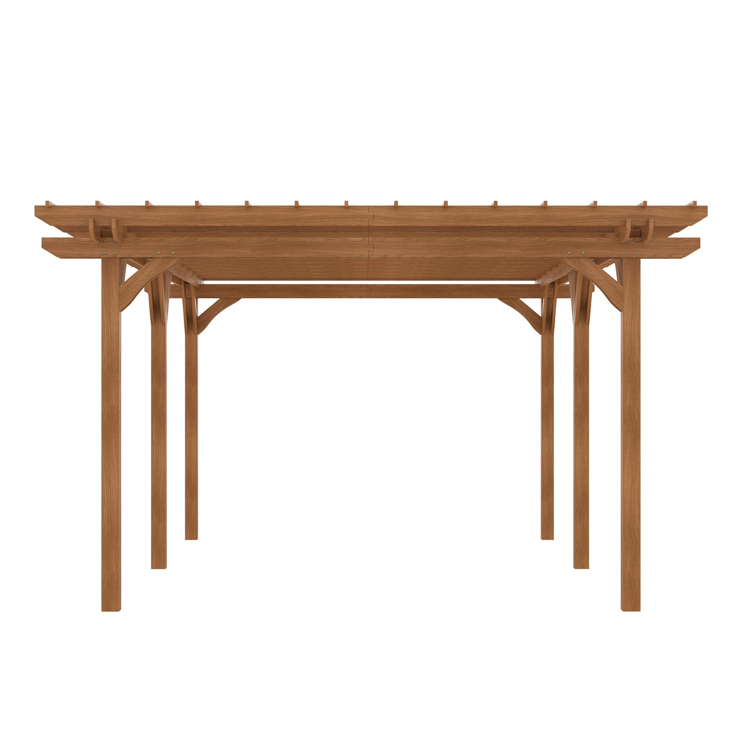 12 ft x 20 ft Wood Gazebo, Brown