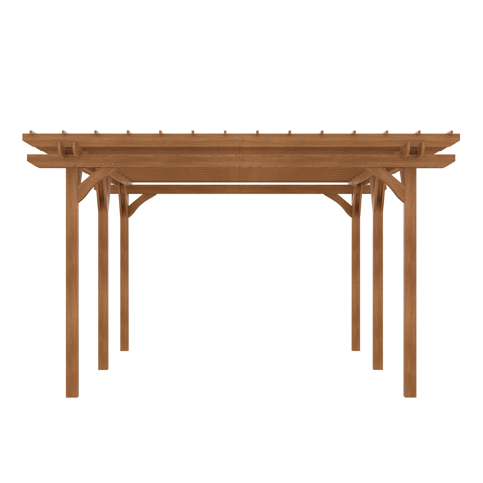 12 ft x 20 ft Wood Gazebo, Brown