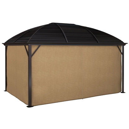 10 ft x 14 ft Aluminum Gazebo, Brown