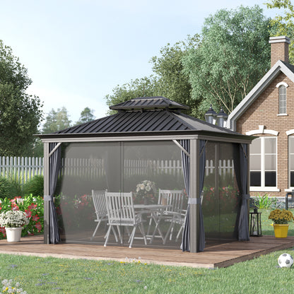 10 ft x 12 ft Aluminum Gazebo, Gray