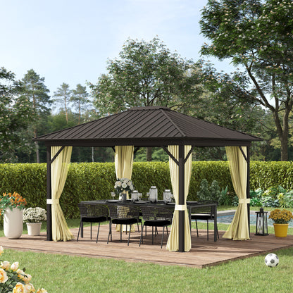 11.9 in x 9.8 in Aluminum Gazebo, Cream White