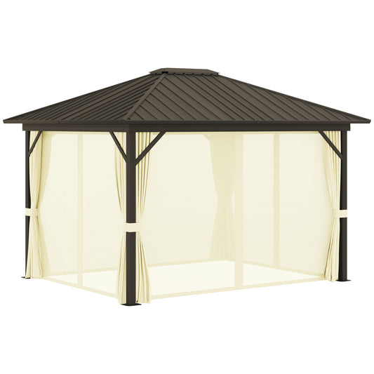 11.9 in x 9.8 in Aluminum Gazebo, Cream White
