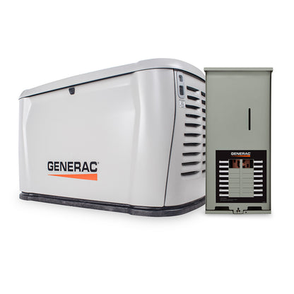 Generac 7321 10/9kW standby generator and transfer switch