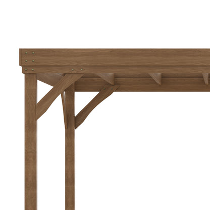 10 ft x 12 ft Wood Gazebo, Brown