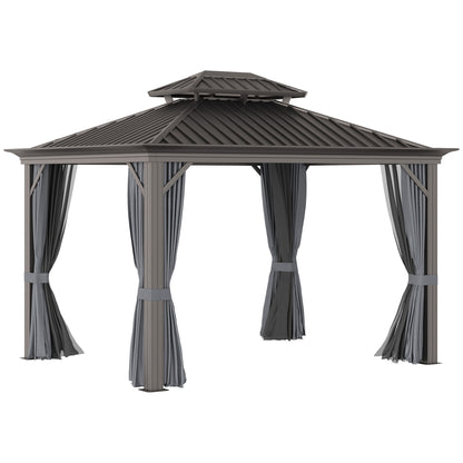 10 ft x 12 ft Aluminum Gazebo, Gray