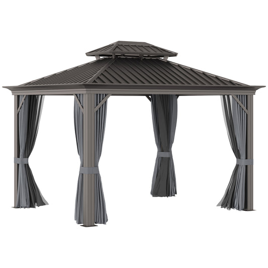 10 ft x 12 ft Aluminum Gazebo, Gray