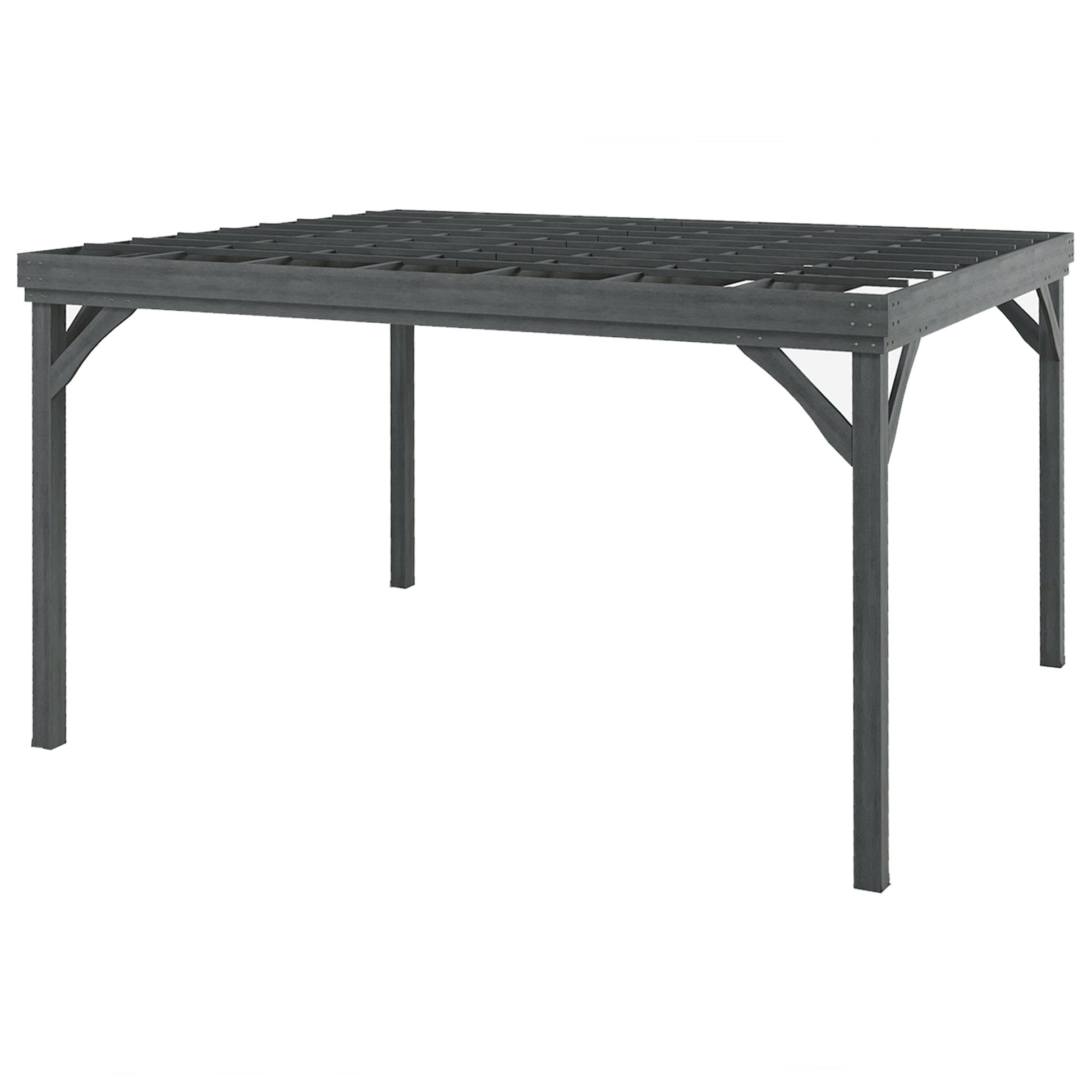 10 ft x 12 ft Wood Gazebo, Gray