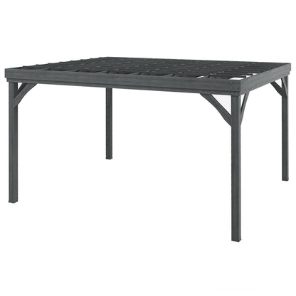 10 ft x 12 ft Wood Gazebo, Gray