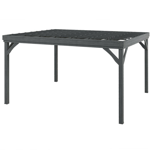 10 ft x 12 ft Wood Gazebo, Gray