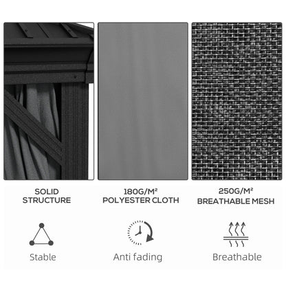10 ft x 10 ft Aluminum Gazebo, Light Gray