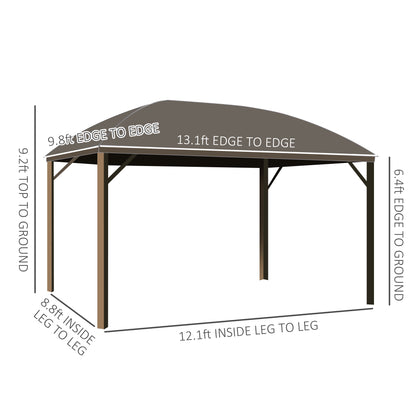 10 ft x 13 ft Aluminum Gazebo, Gray