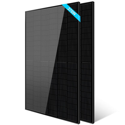 SunGoldPower 370W Mono Black PERC panel detail