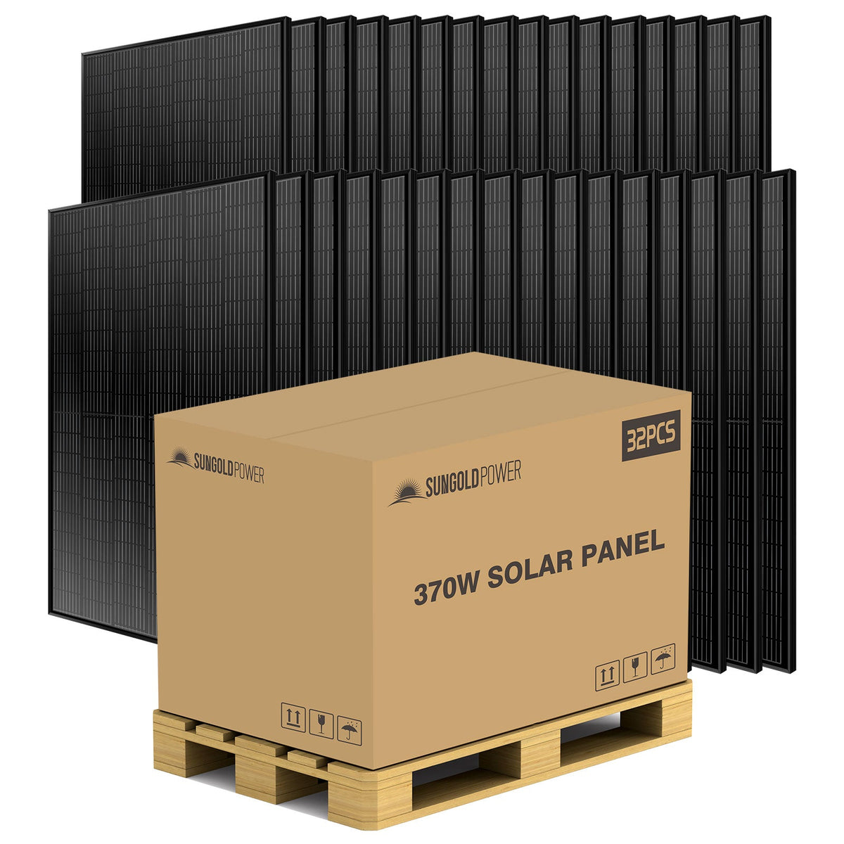 SunGoldPower 370W solar panel full pallet