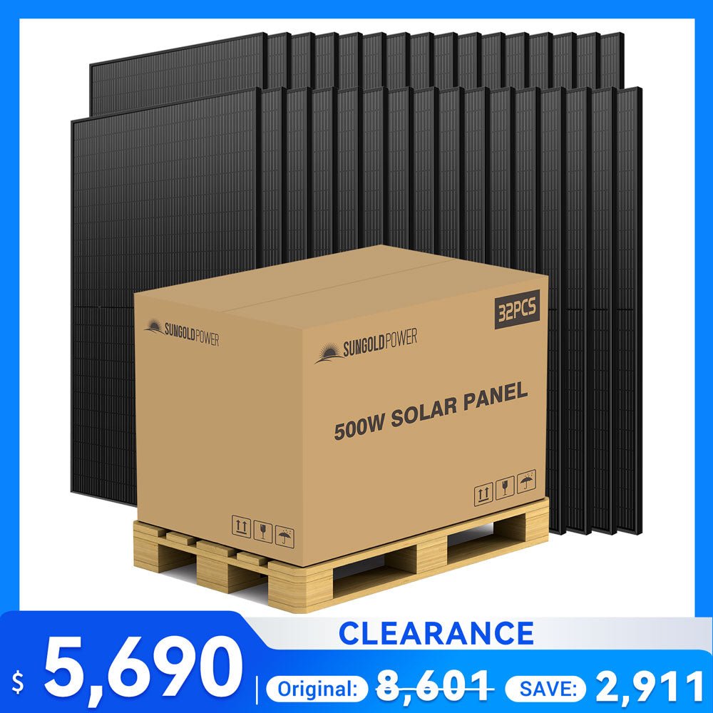 SunGoldPower 500W solar panel full pallet