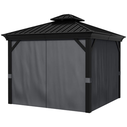 10 ft x 12 ft Aluminum Gazebo, Dark Gray