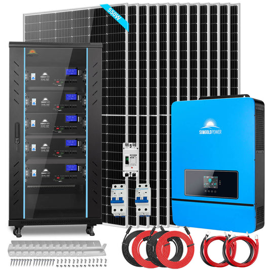10kW Off-Grid Solar Kit with 12 × 550W Panels & 20.48–32.14kWh Battery image 1