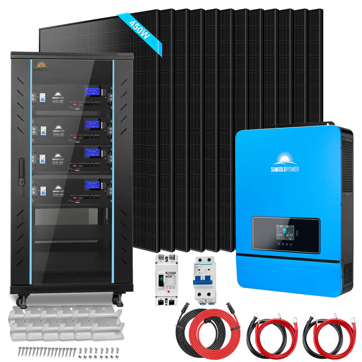 10kW Off-Grid Solar Kit with 20.48kWh Battery & 12 × 450W Panels – SGR-10K20E image 1