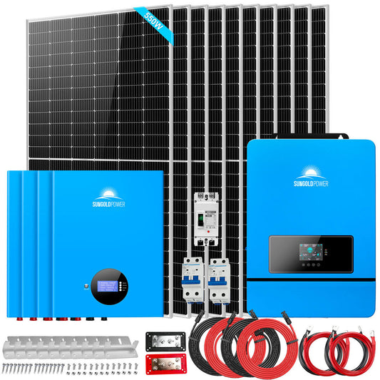 10kW Off-Grid Solar Kit with 20.48kWh Battery & 10 × 550W Panels image 1