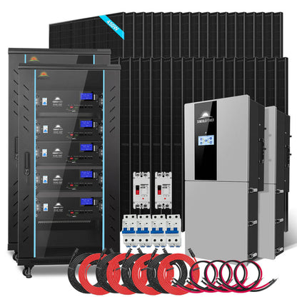 11.4kW 48V Split-Phase Hybrid Solar Kit – 51.2kWh Lithium Battery image 1