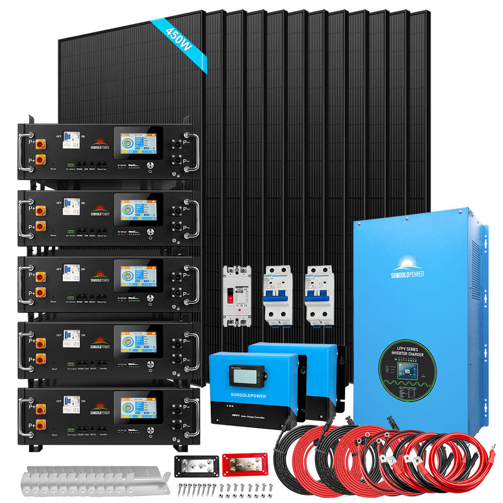 12kW Off-Grid Solar Kit with 25.6kWh LiFePO4 Battery & 12 × 450W Panels image 1