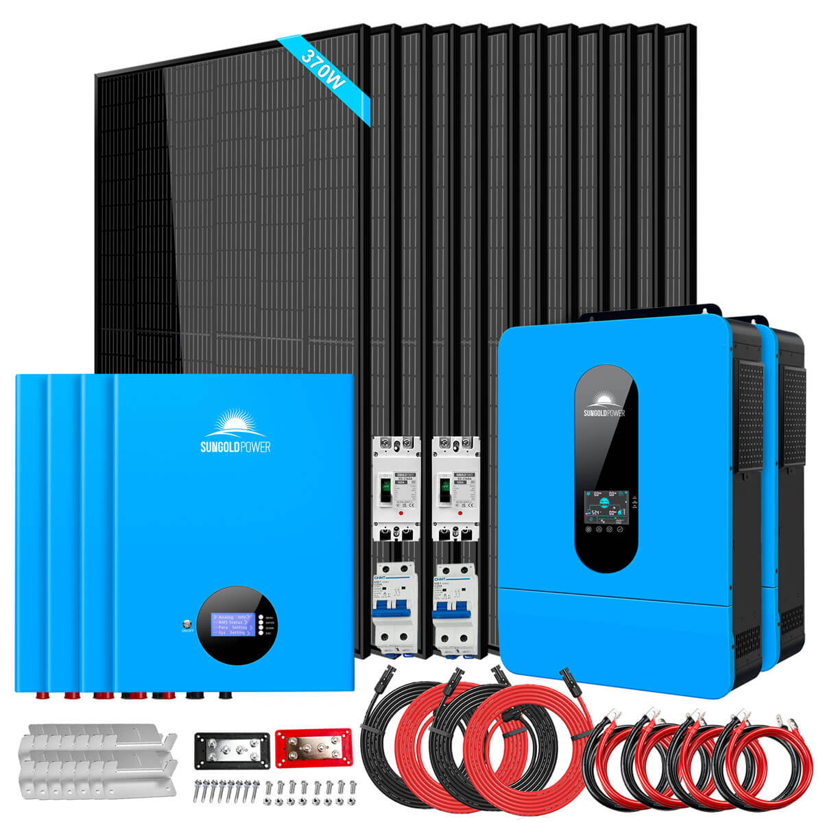13kW Off-Grid Solar Kit with 20.48kWh Battery & 12 × 370W Panels image 1