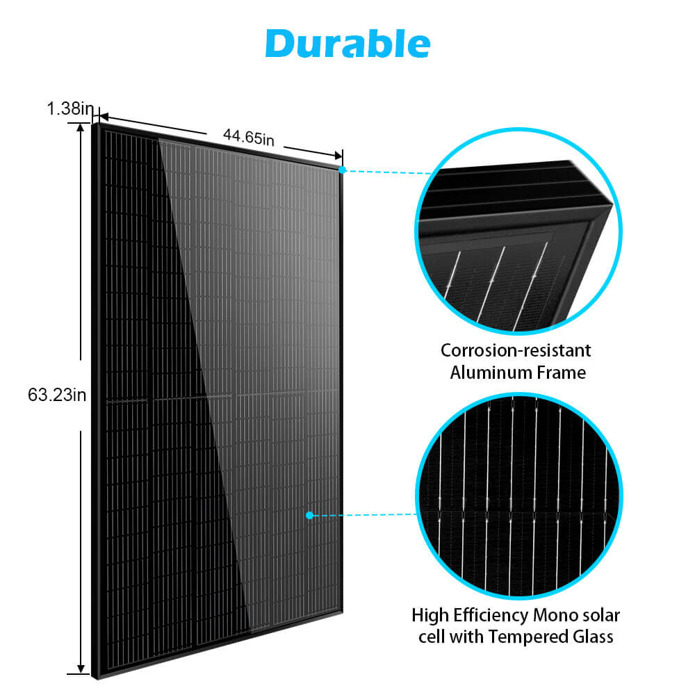 370W Mono Black PERC Solar Panel – UL 61730 & CEC Listed image 3