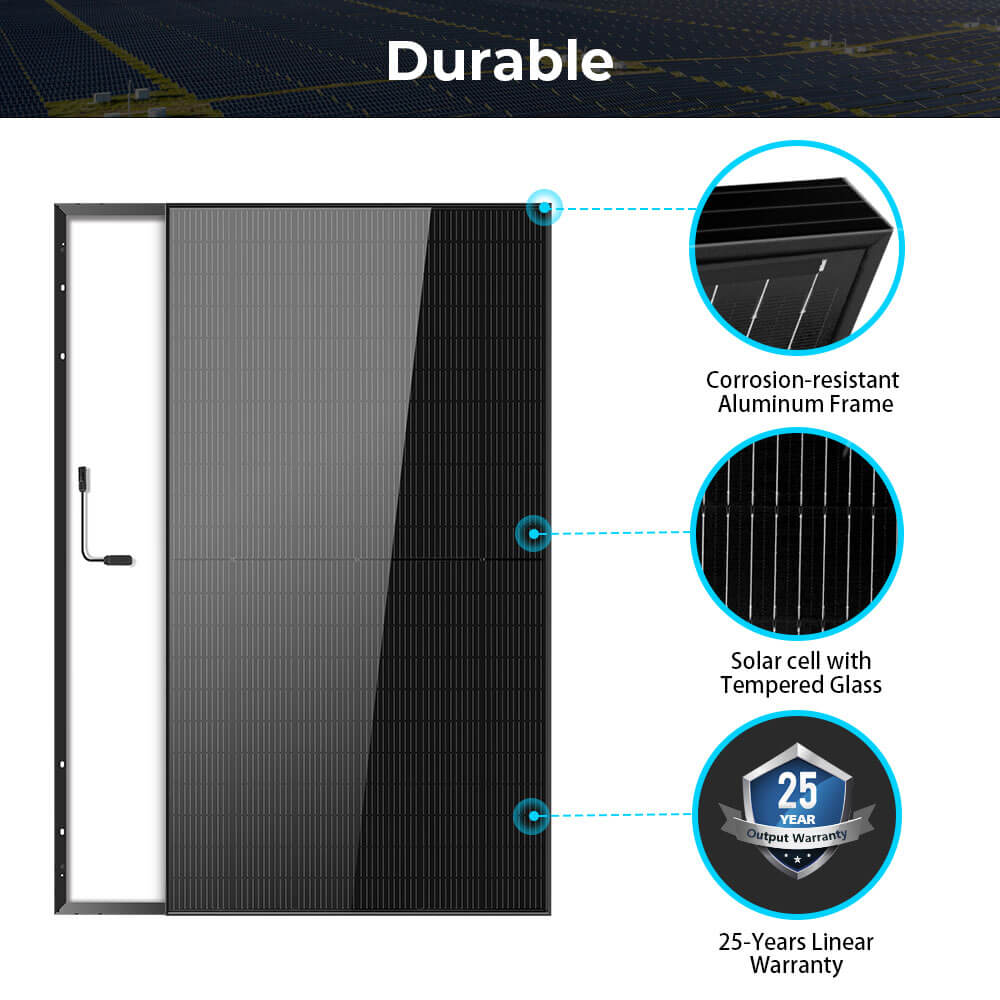 500W Mono Black PERC Solar Panel – UL 61730 & CEC Listed image 3