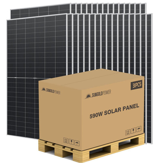590W Bifacial N-Type Solar Panel Full Pallet (31 Panels) – UL 61730 & CEC Listed image 1