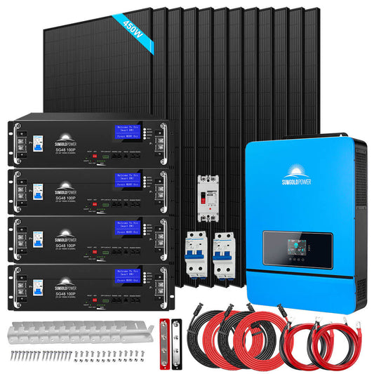 8kW Off-Grid Solar Kit with 12 × 450W Panels & 20.48kWh Battery image 1