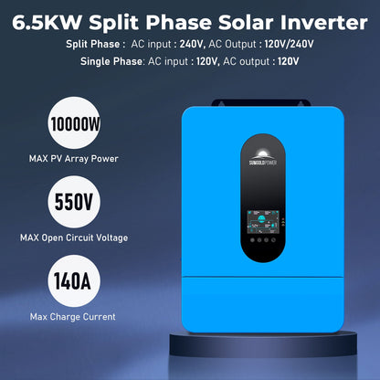 SunGoldPower 6.5kW inverter features