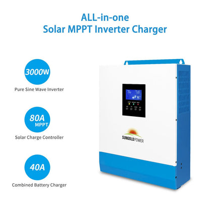 SunGoldPower 3000W solar inverter dimensions