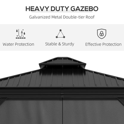 10 ft x 10 ft Aluminum Gazebo, Light Gray